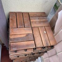 Set di 40 Piastrelle in Legno per Esterni