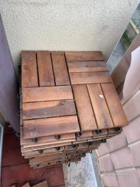 Set di 40 Piastrelle in Legno per Esterni