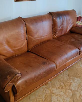 Divano in cuoio 3 posti