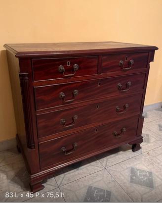 Cassettiera classica in legno 4 cassetti