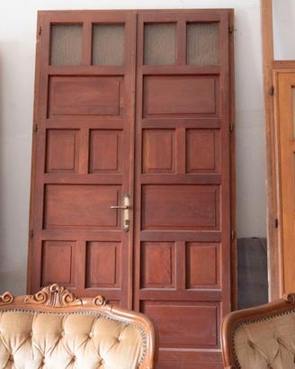 Portone Douglas - legno massello a doppia anta
