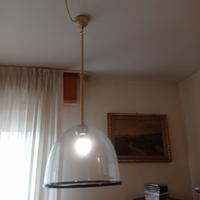 lampadario a soffitto a campana di cristallo