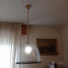 lampadario a soffitto a campana di cristallo