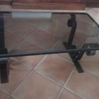 Tavolino da salotto in ferro battuto 