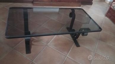 Tavolino da salotto in ferro battuto 