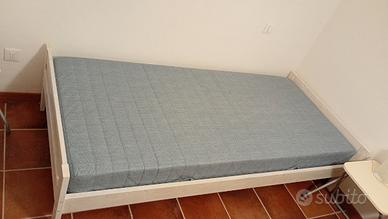 Letto singolo in legno 90x200 + materasso nuovo