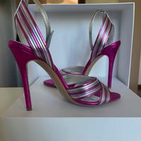 Sandali Marco taglia 38 argento e fucsia