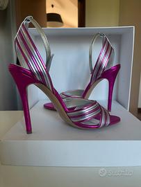 Sandali Marco taglia 38 argento e fucsia