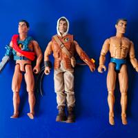Lotto di 3 Personaggi Action Man Vintage