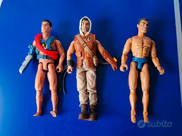 Lotto di 3 Personaggi Action Man Vintage
