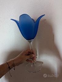 vaso per candele in vetro 