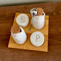 Set da tavola -sale pepe olio aceto- Villa D’Este