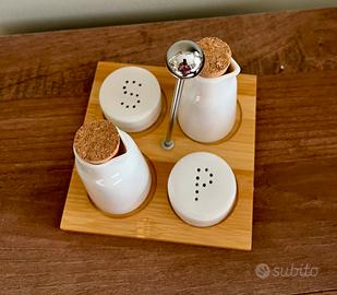 Set da tavola -sale pepe olio aceto- Villa D’Este