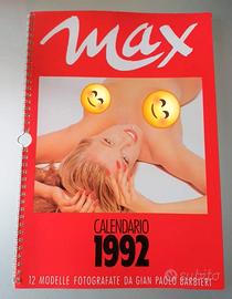 MAX Calendario 1992 12 Modelle Fotografate