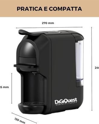 DIGIQUEST Macchina da caffè Multicompatibile COFFY