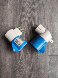 2 adattatori da presa industriale a shuko e 16a