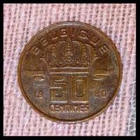 Moneta da 50 centimes del 1980 Belgio 