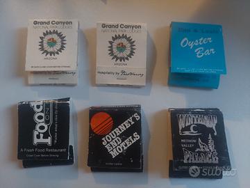 Scatole americane vintage di fiammiferi, cerini