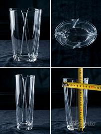 Vaso in cristallo trasparente design moderno 25cm