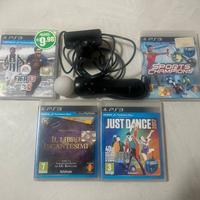 Playstation Move PS3/PS4 + Telecamera + 4 Giochi