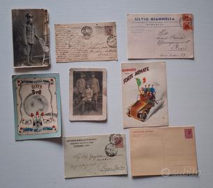 Lotto Cartoline Epoca e Militari - 8 Pezzi Rari