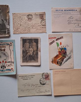 Lotto Cartoline Epoca e Militari - 8 Pezzi Rari