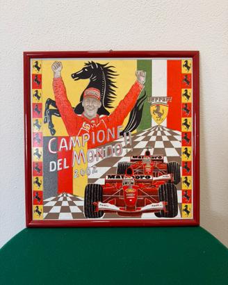 Ceramica decorata a mano Michael Schumacher 2002