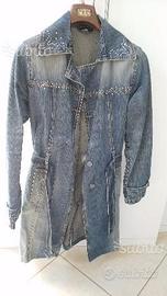 Giacca lunga da donna in Jeans, taglia L