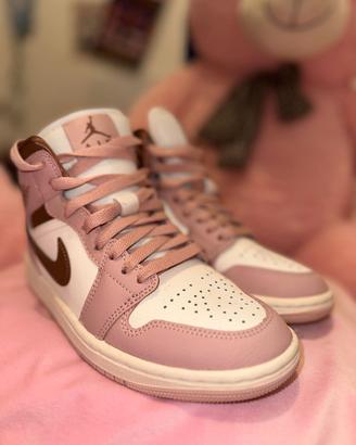 [Air Jordan nike] Air Jordan 1 Mid donna rosa 36