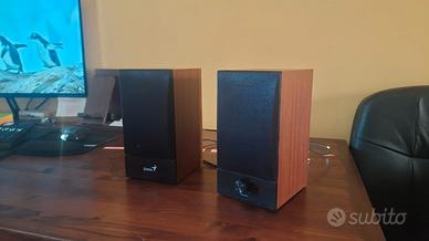 Casse Genius SP-HF360B 2.0 10W RMS finitura legno