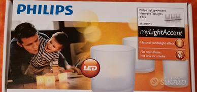 my light accent naturelle tea lights 3 set philips