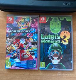 SWITCH MARIO KART DELUXE 8 e LUIGI MANSION 3
