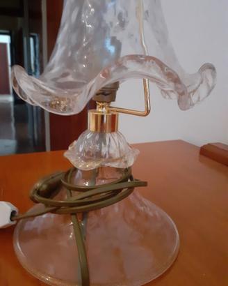 Lampada da tavolo in vetro di murano