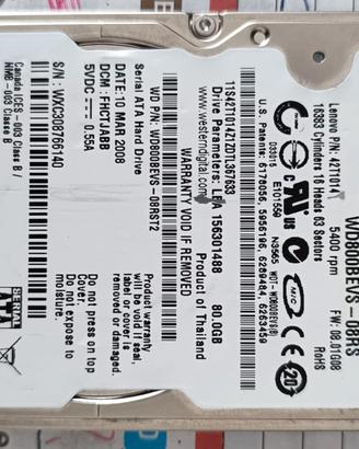 Hard disk-Disco Rigido 2.5 tipo sata e Ata/ide