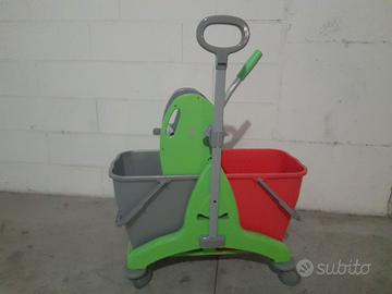 Carrello per pulizia con 2 secchi da 25L