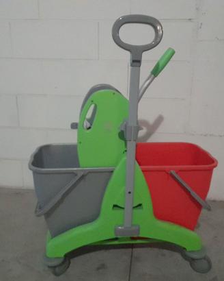 Carrello per pulizia con 2 secchi da 25L