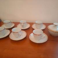 Set 6 Tazzine Caffè e Zuccheriera Vintage