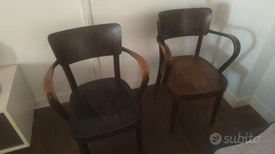 2 sedie poltrone thonet anni 30 Cecoslovacchia 