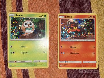 2 carte pokemon McDonald's 2017 Rowlet litten