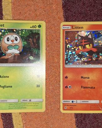 2 carte pokemon McDonald's 2017 Rowlet litten