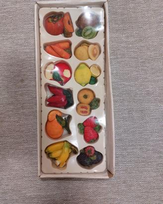 DUE Set Formine decorative resina: fiori e frutta