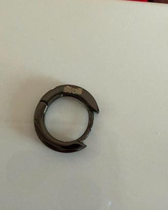Orecchino argento nero stroili con zirconi