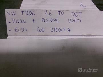 Biella con pistone volkswagen t roc 1.6 tdi dgt