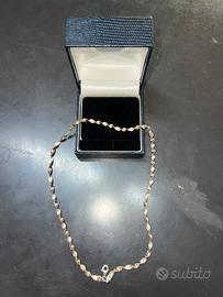 Collana girocollo argento e argento d’orato