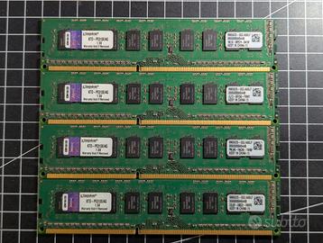 Ram 4x4GB DDR3 UDIMM ECC Kingston KTD-PE313E/4G
