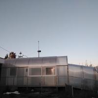 Copertura tunnel tettoia in plexiglass finestrata