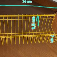 Contenitore in ferro verniciato di giallo e legno 