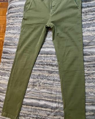 Jeans Replay chino Zeumar stretch verdi