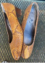 Décolleté vintage pitonate donna Made in Italy