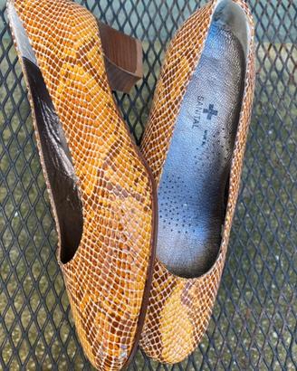 Décolleté vintage pitonate donna Made in Italy